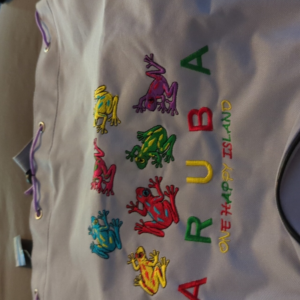 Lite Purple Aruba Beach Bag Shoulder Strap & Handle. Bought in Aruba. Sale